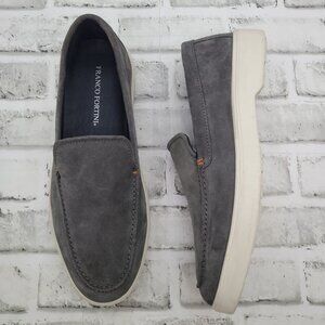 Franco Fortini Conner Dark Gray Suede Slip On Loafers Men's Size 9- READ